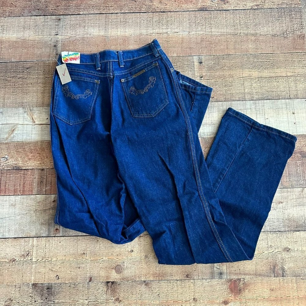 Vintage 80's Wrangler jeans juniors 13 - Picture 4 of 11
